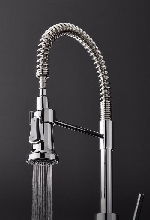 19" Presidio Kitchen Faucet with Pull-Down Spring Spout in Chrome