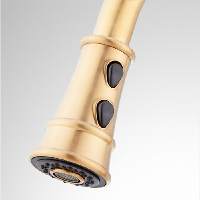Brushed Gold finish swatch for bath and kitchen faucets