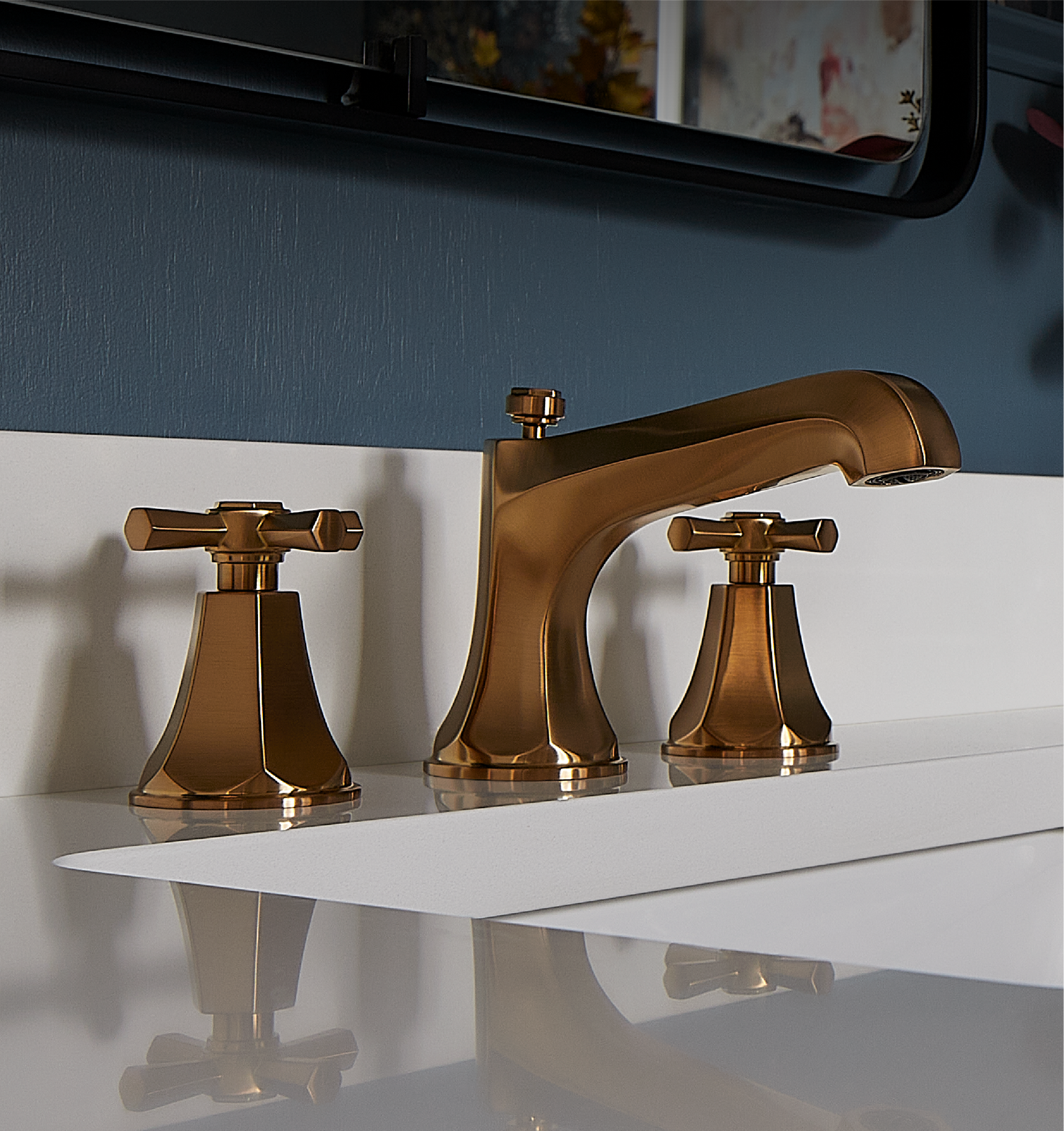 Elita Widespread Bathroom Faucet - Brushed Gold