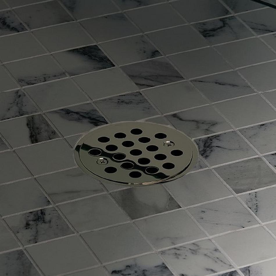 FundamentALL 4-1/2 inch Round Shower Drain - Chrome