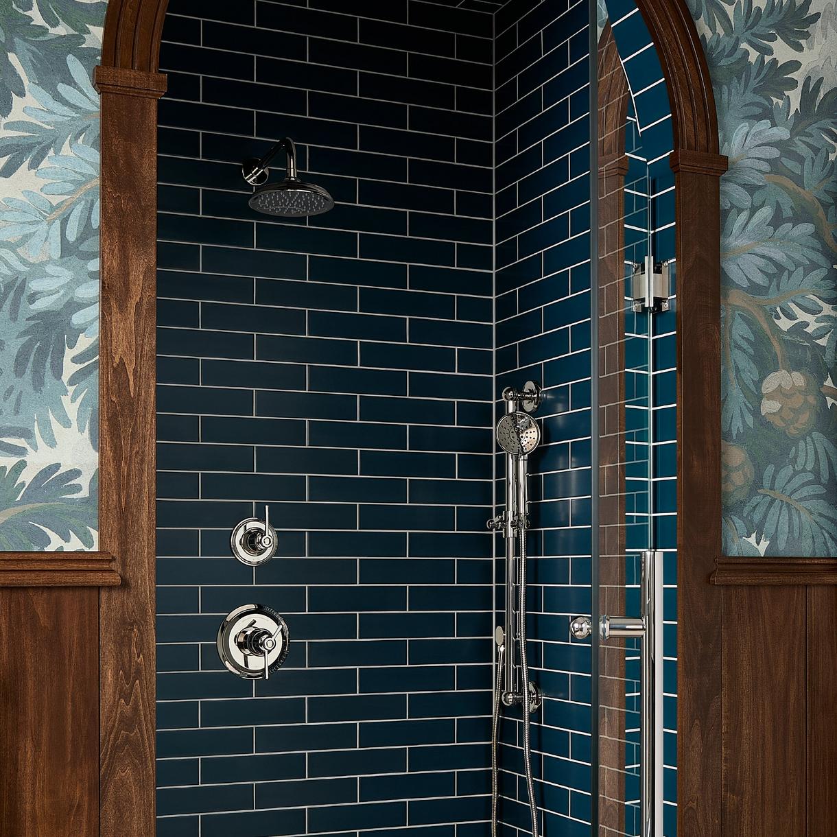 Marceau Pressure Balance Shower System with Hand Shower - Chrome