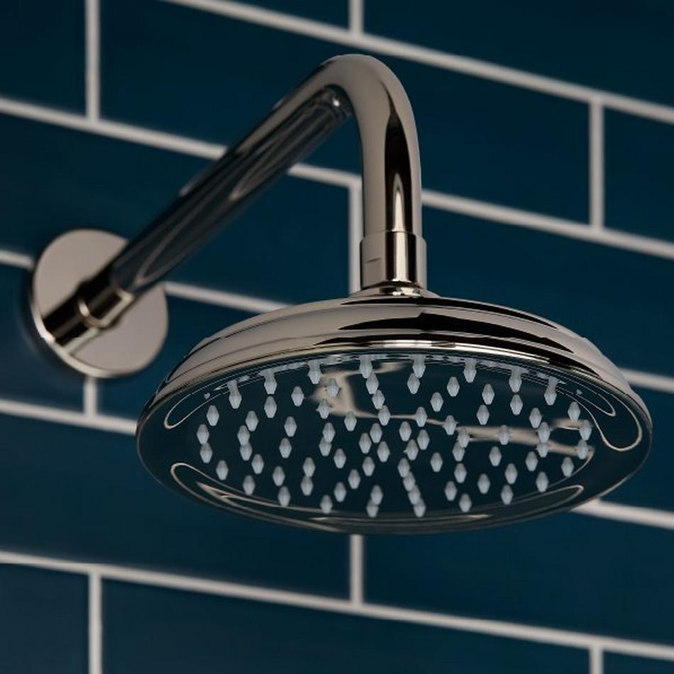 FundamentALL 7 inch Traditional Round Single-Function 1.75 GPM Shower Head - Chrome