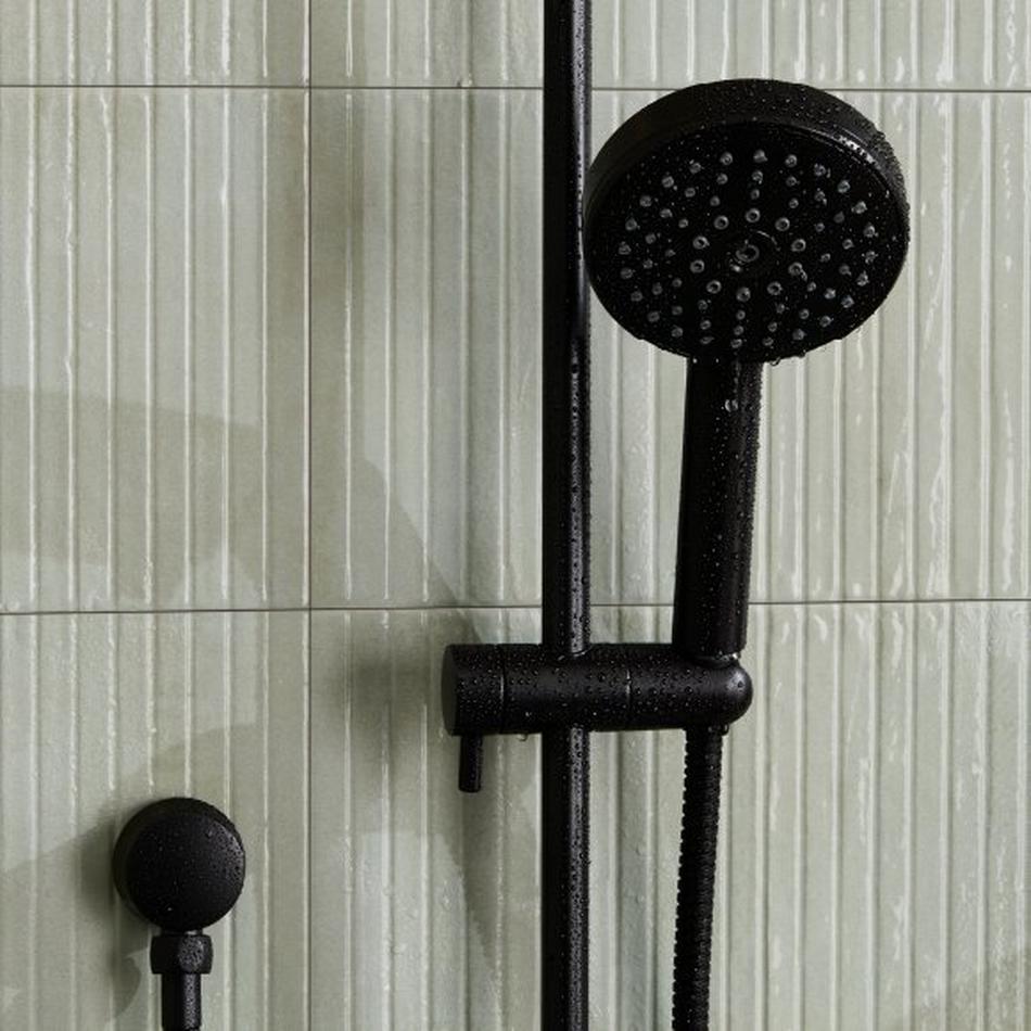 FundamentALL Round Multifunction 2.5 GPM Hand Shower - Matte Black