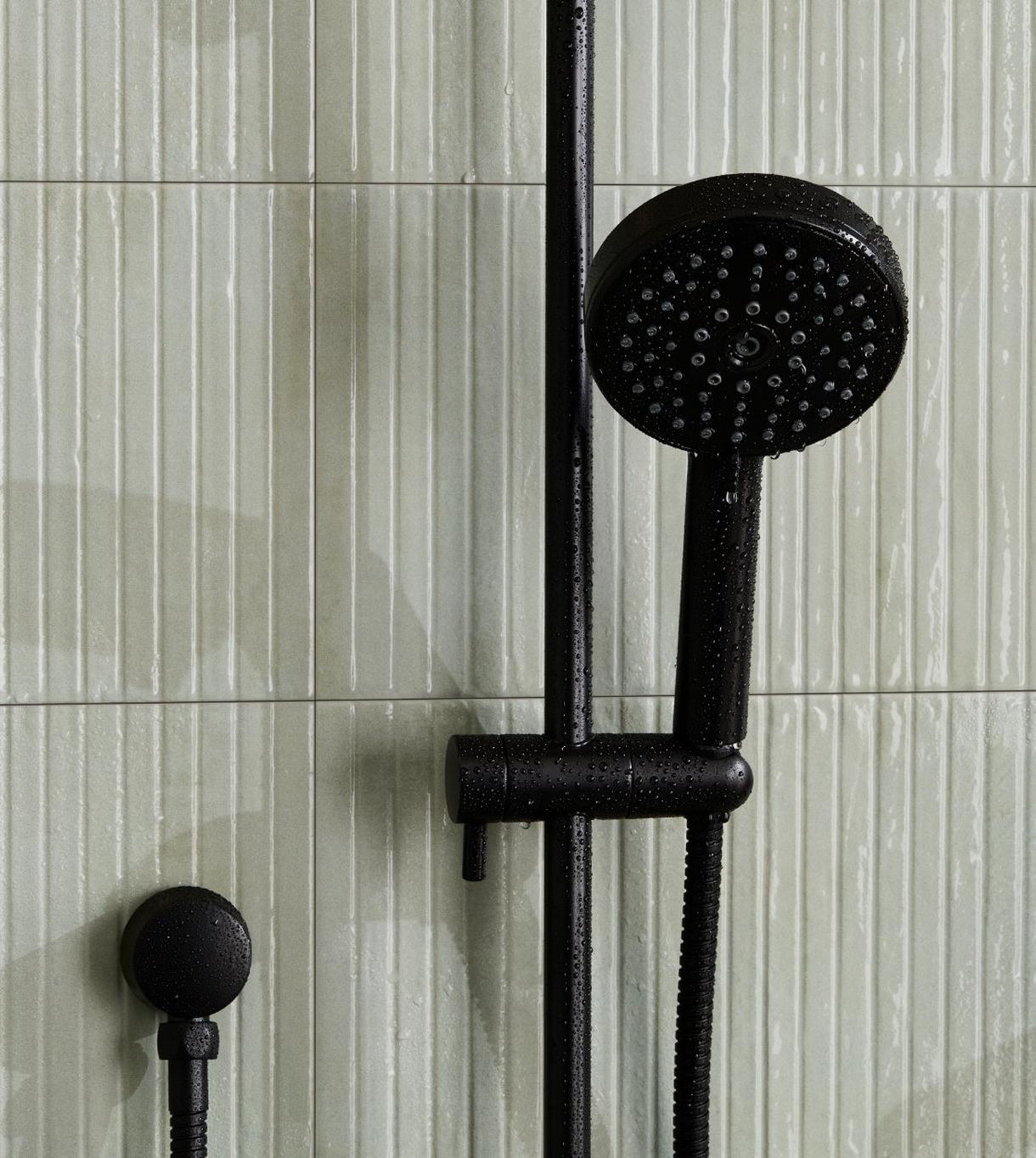 FundamentALL 4.6 inch Round Multifunction 2.5 GPM Hand Shower - Matte Black