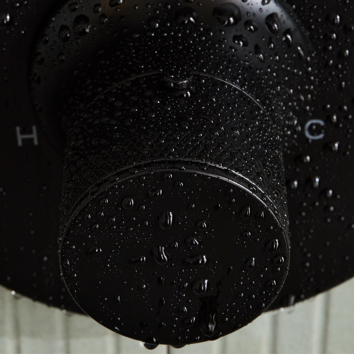 Lentz Pressure Balance Shower Valve Trim - Knob Handle - Matte Black