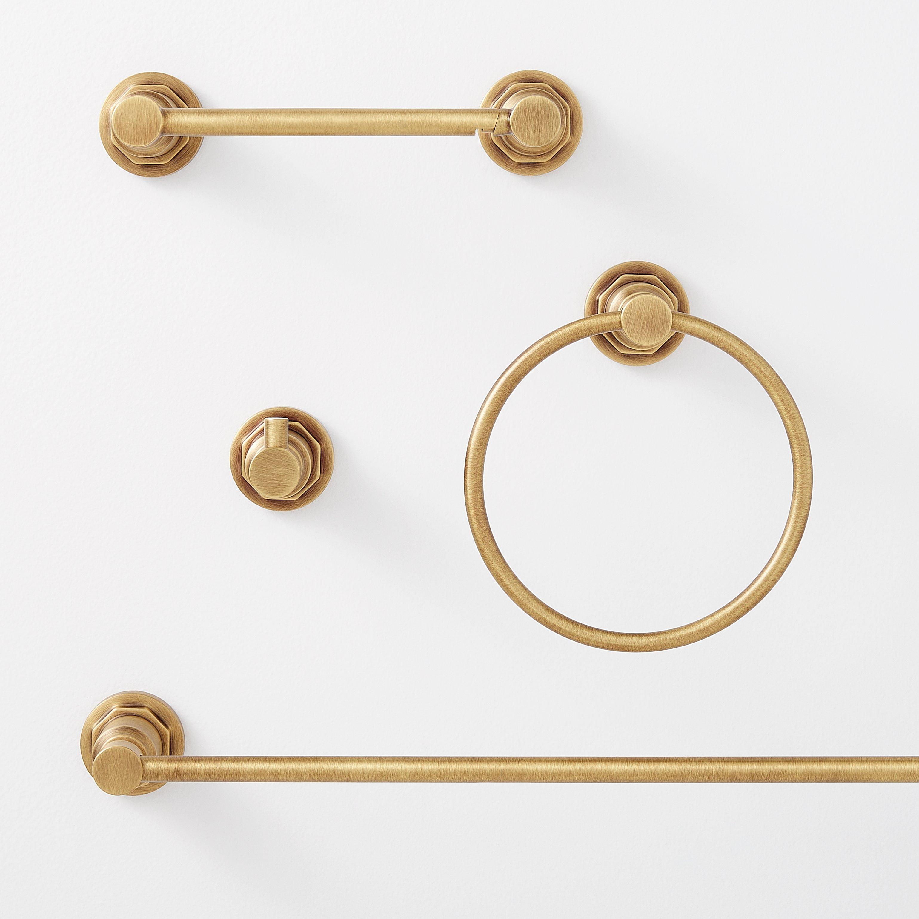 Greyfield Bath Accessory Set - Aged Brass
