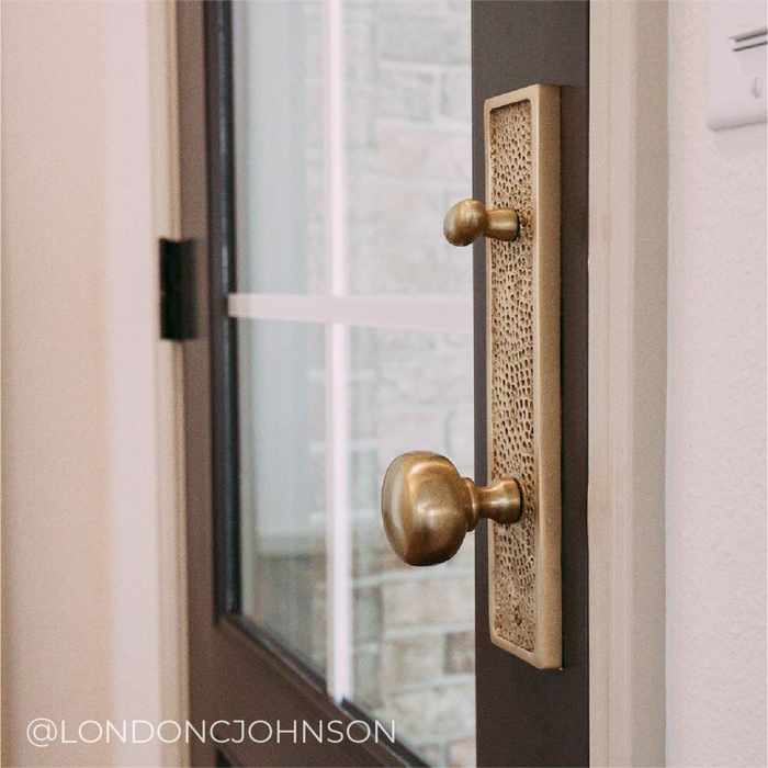 Griggs Solid Brass Entrance Door Set - Satin Brass