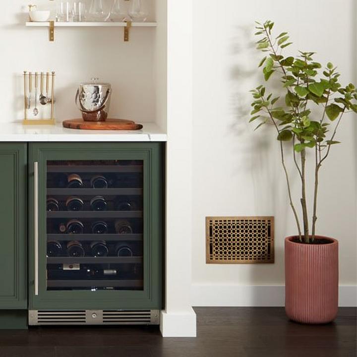 install register with Oversized Honeycomb Brass Wall Register in Antique Brass