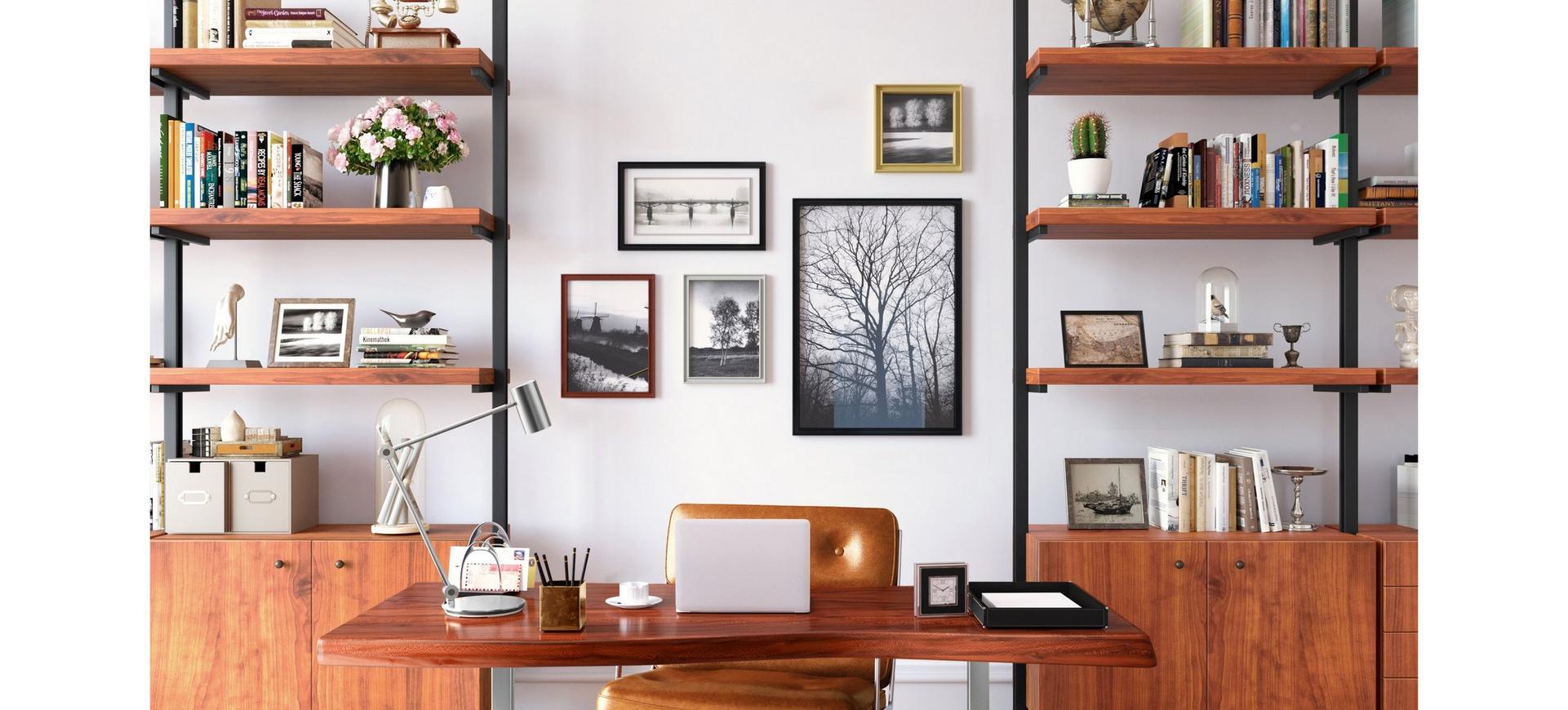 small home office design with modern decor