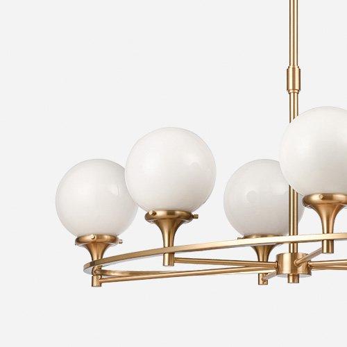 Gold 6-light chandelier