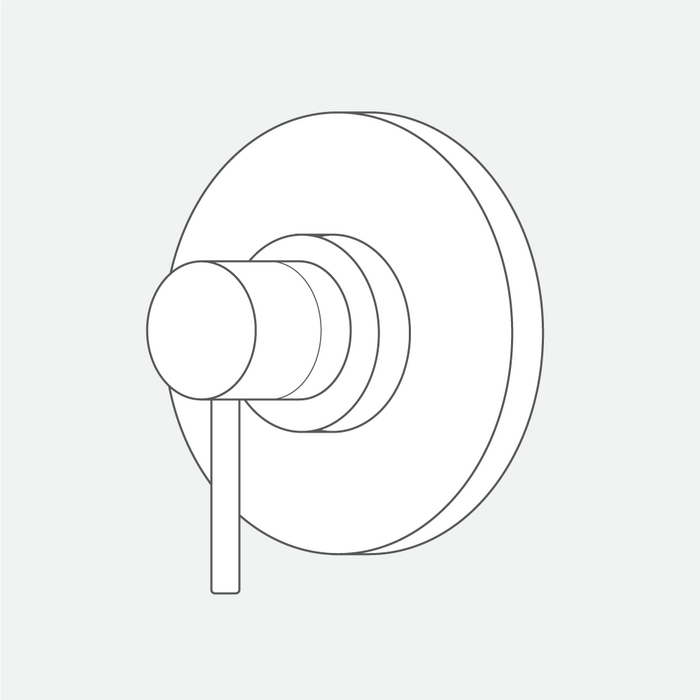 Illustration showing the shower valve reattached to the trim