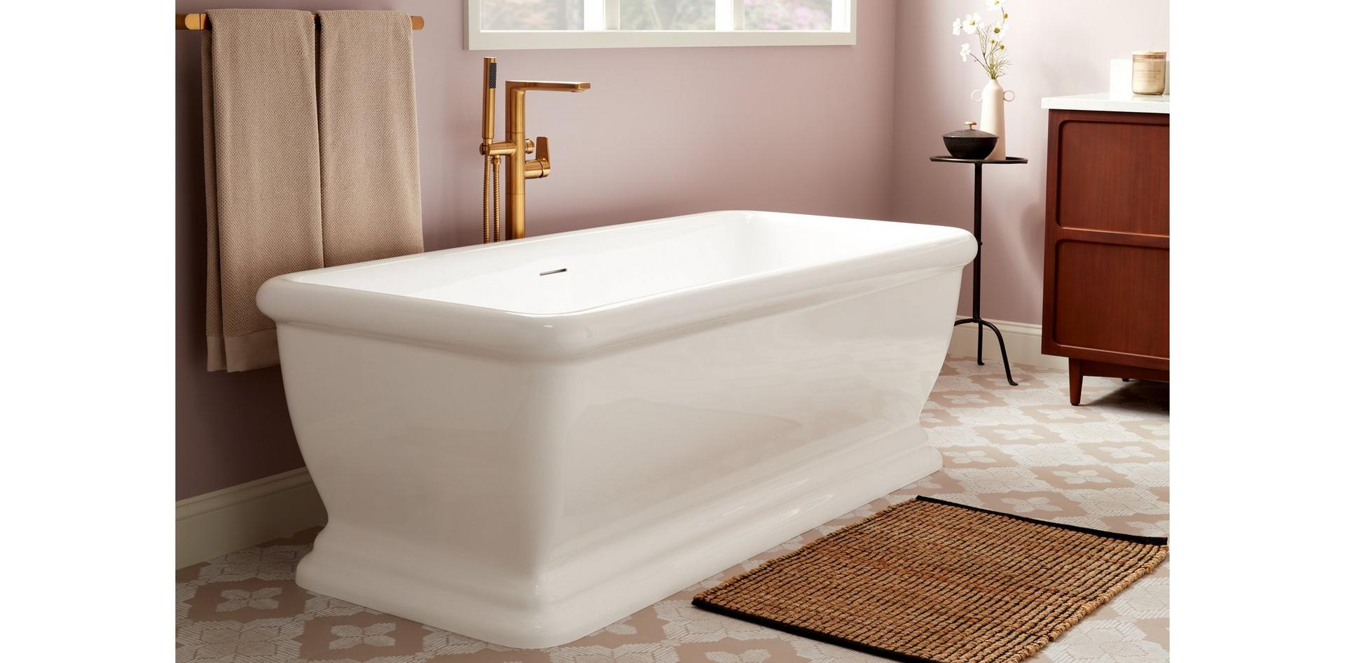 Remove scratches from acrylic tub - 69" Serafini Freestanding Acrylic Tub
