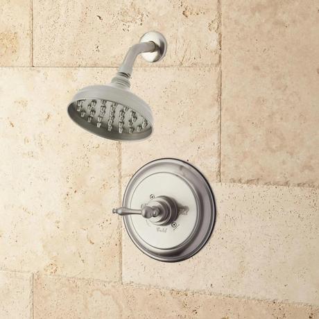 Wall-Mount Inglis Nozzle Rainfall Shower Set with Classic Lever Handle