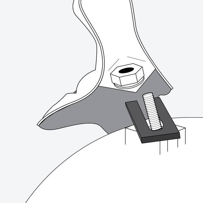Install feet to cast iron clawfoot tub step 5 - if the tub feet are not flush to the floor, use plastic shims to align them
