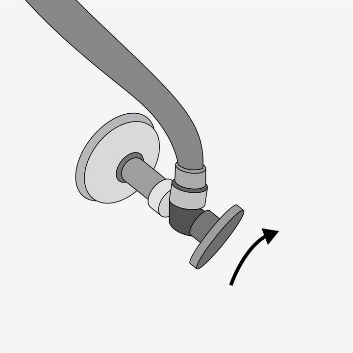 rear outlet toilet installation step 1 - shut off water supply lines where the new toilet is being installed