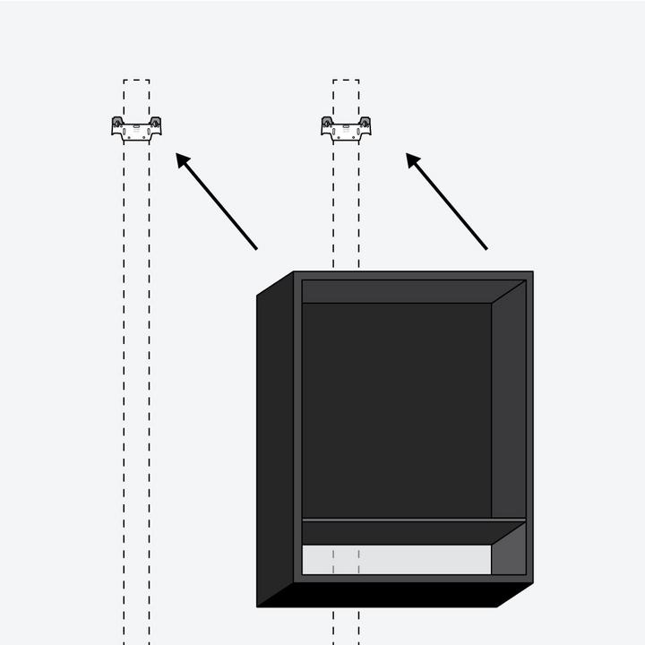 how to install a surface mount medicine cabinet step 3 - remove doors and secure cabinet to wall studs with mounting hardware