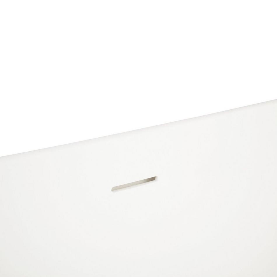 66" Sheba Resin Freestanding Tub - Integral Overflow & White Drain - Matte Finish, , large image number 4