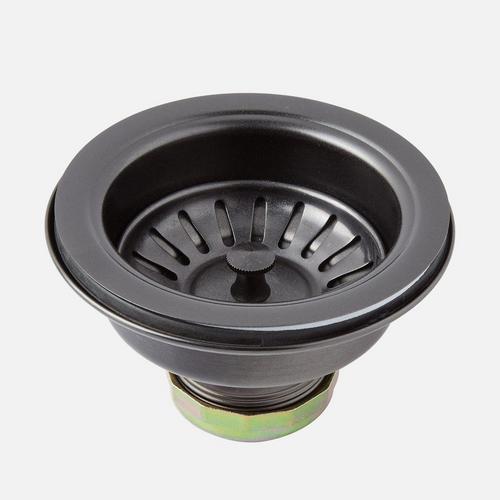 3-1/2" Kitchen Sink Basket Strainer in Gunmetal Black