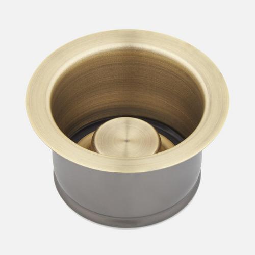 3-1/2" Deep Disposer Flange & Stopper in Aged Brass