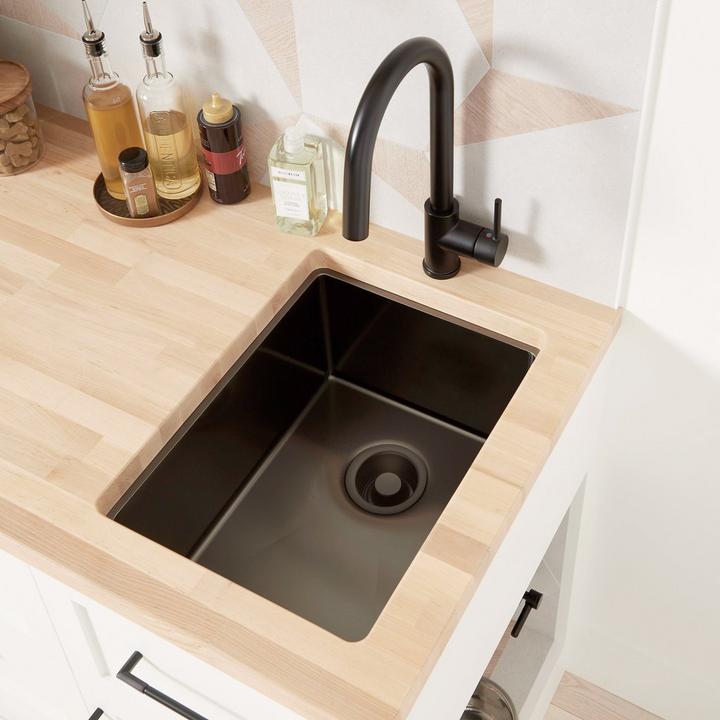 3-1/2" Kitchen Sink Basket Strainer with Garbage Disposal Flange in Gunmetal Black Finish for kitchen drain