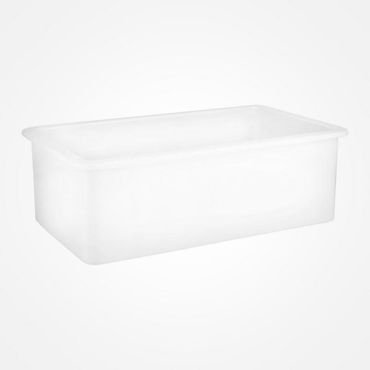 32" Derin Fireclay Dual-Mount Kitchen Sink - Drop-In or Undermount