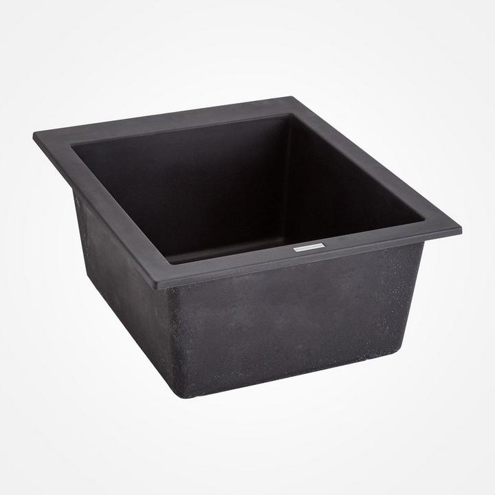 16" Holcomb Drop-In Granite Composite Sink - Midnight Black