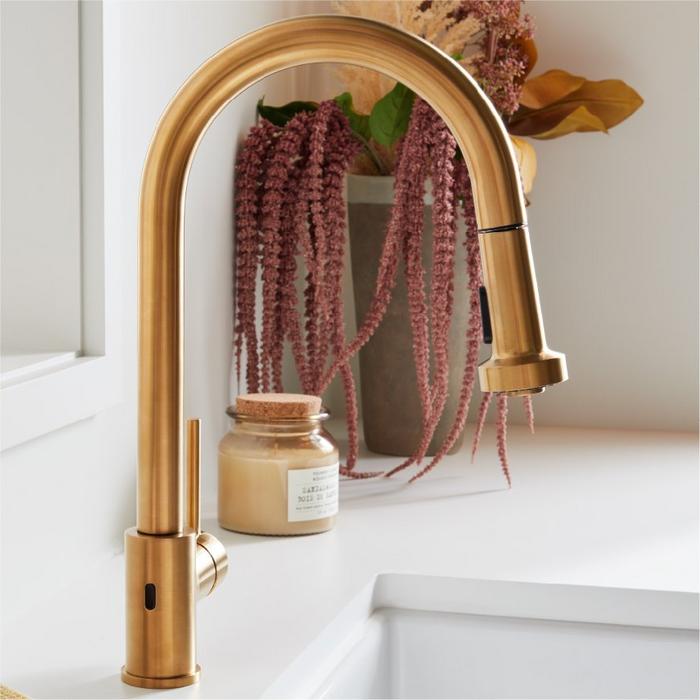 Ridgeway Pull-Down Touchless Kitchen Faucet - Brushed Gold