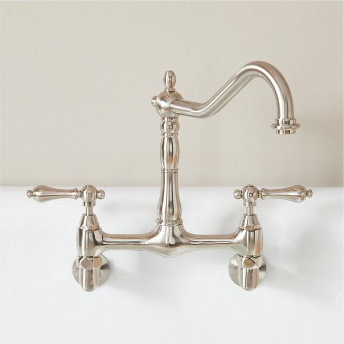 Felicity Wall-Mount Kitchen Faucet - Brushed Nickel