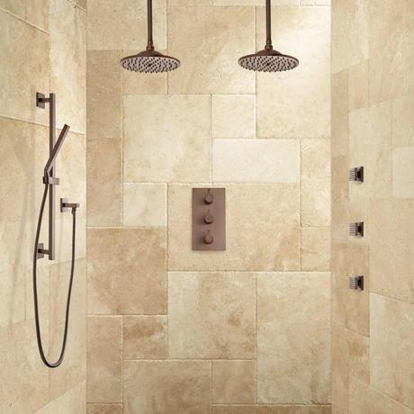 Labelle Thermostatic Dual Shower System - Hand Shower and 3 Jets