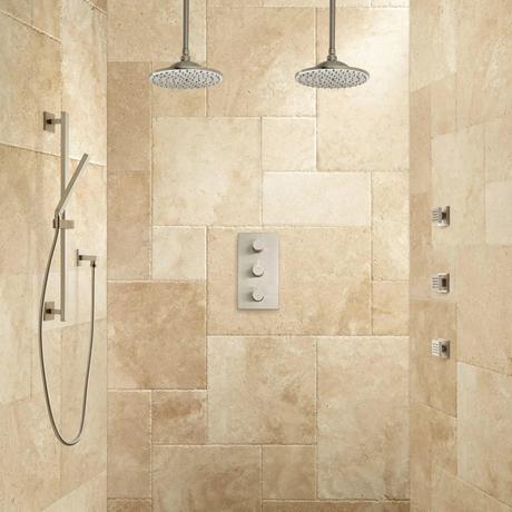 Labelle Thermostatic Dual Shower System - Hand Shower and 3 Jets