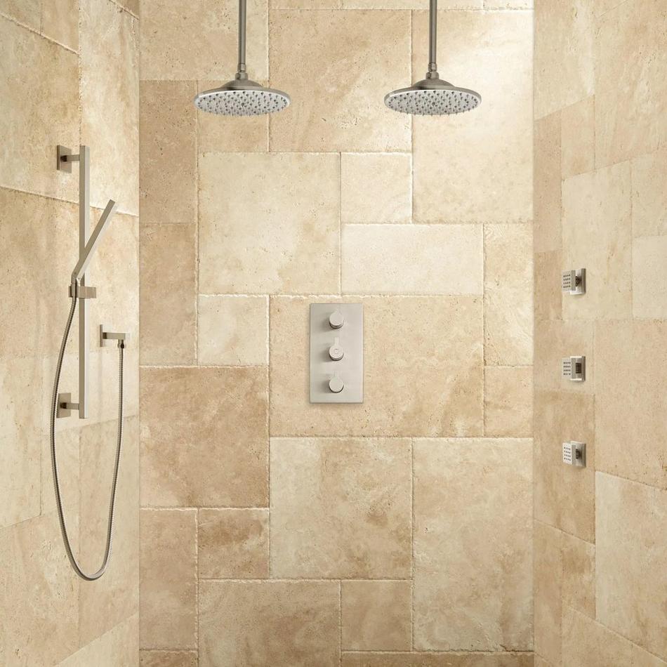 Labelle Thermostatic Dual Shower System - Hand Shower and 3 Jets, , large image number 0