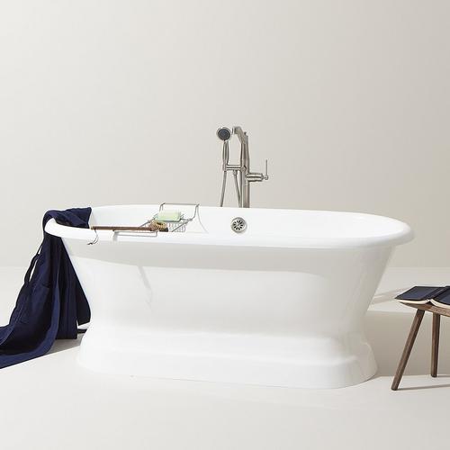 60" Henley Cast Iron Double-Ended Pedestal Tub - Rolled Rim