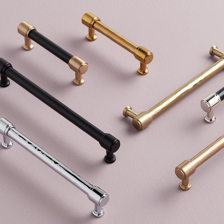 Lazzara Textured Oversized Cabinet Pull - Champagne Bronze, Brushed Gold, Matte Black, Satin Nickel