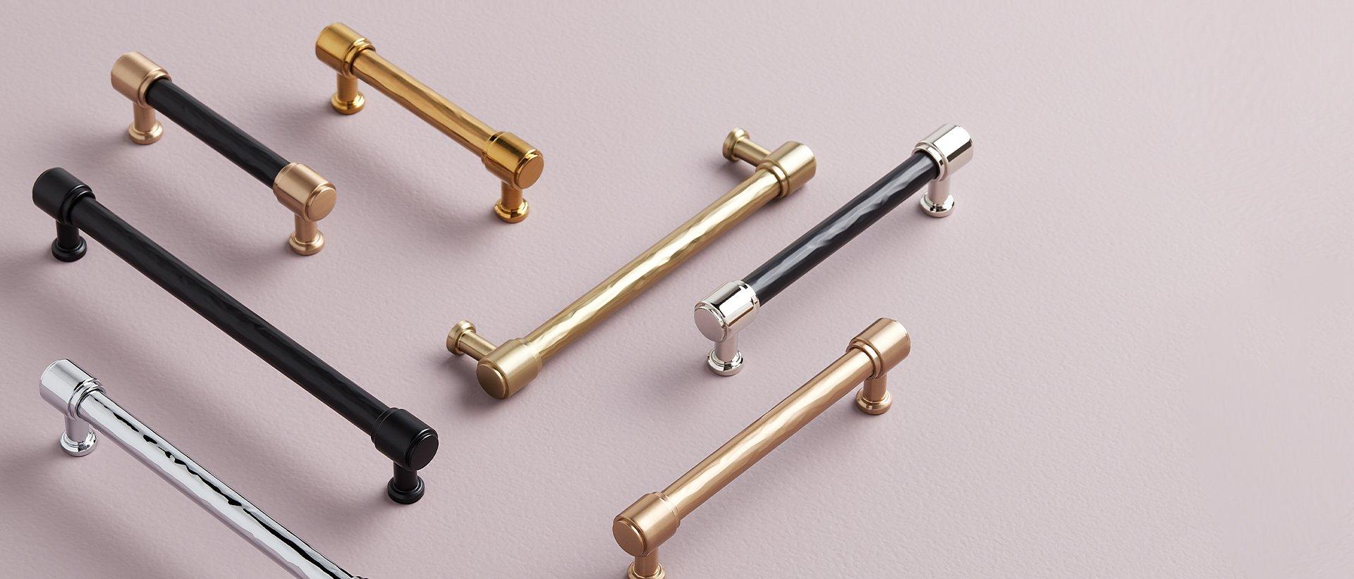 Lazzara Textured Oversized Cabinet Pull - Champagne Bronze, Brushed Gold, Matte Black, Satin Nickel