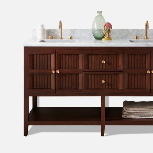 60" Nikolai Vanity with Outlets - Winterland Walnut