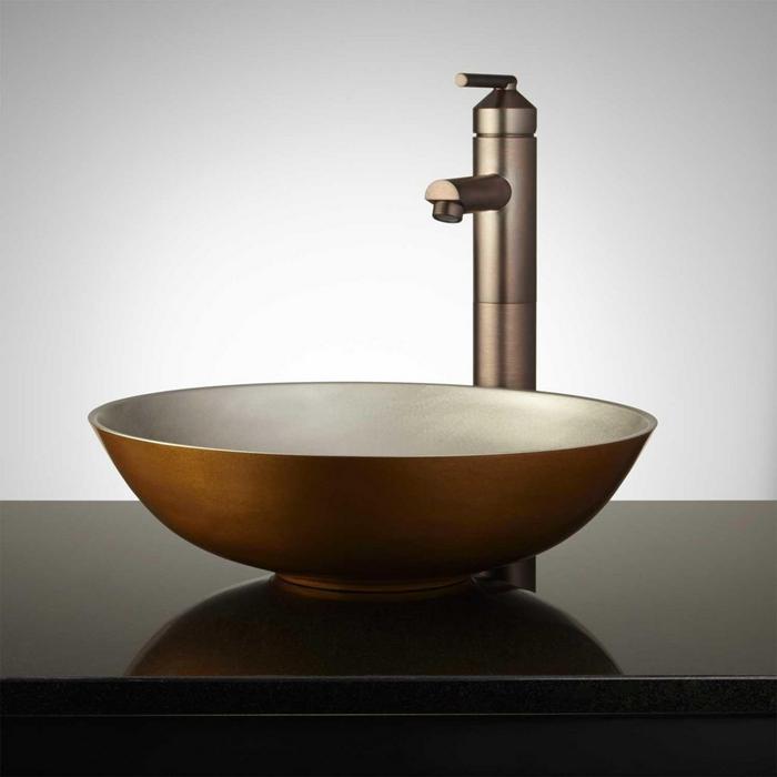 bronze vessel bathroom sink