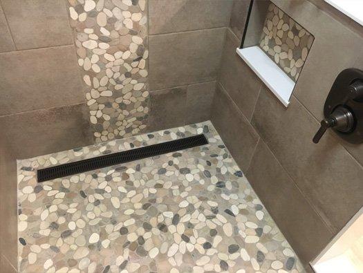 Linear Shower Drain In Customers Shower