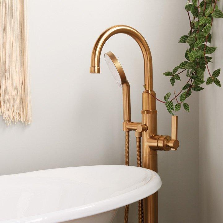 nickel tub mounted faucet