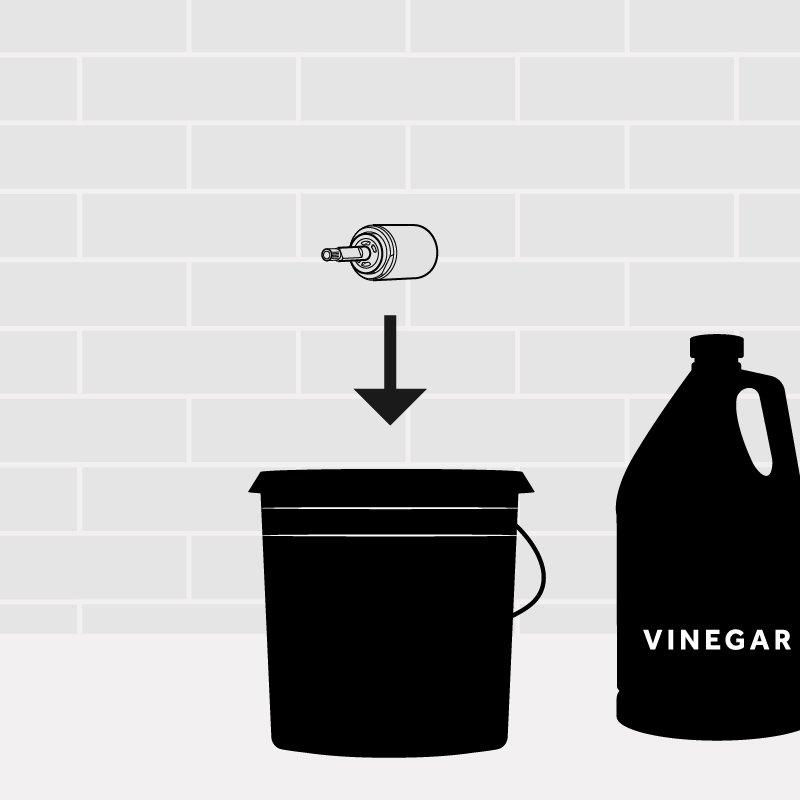Step 3 - Soak cartridge in vinegar