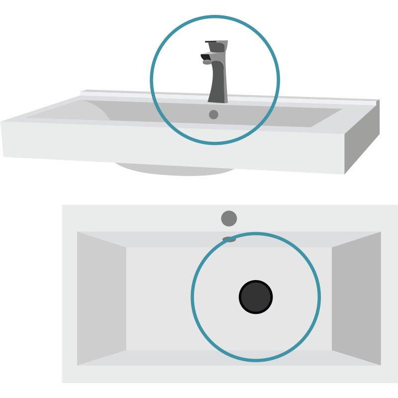 Attach the new faucet and drain assembly to the sink. 