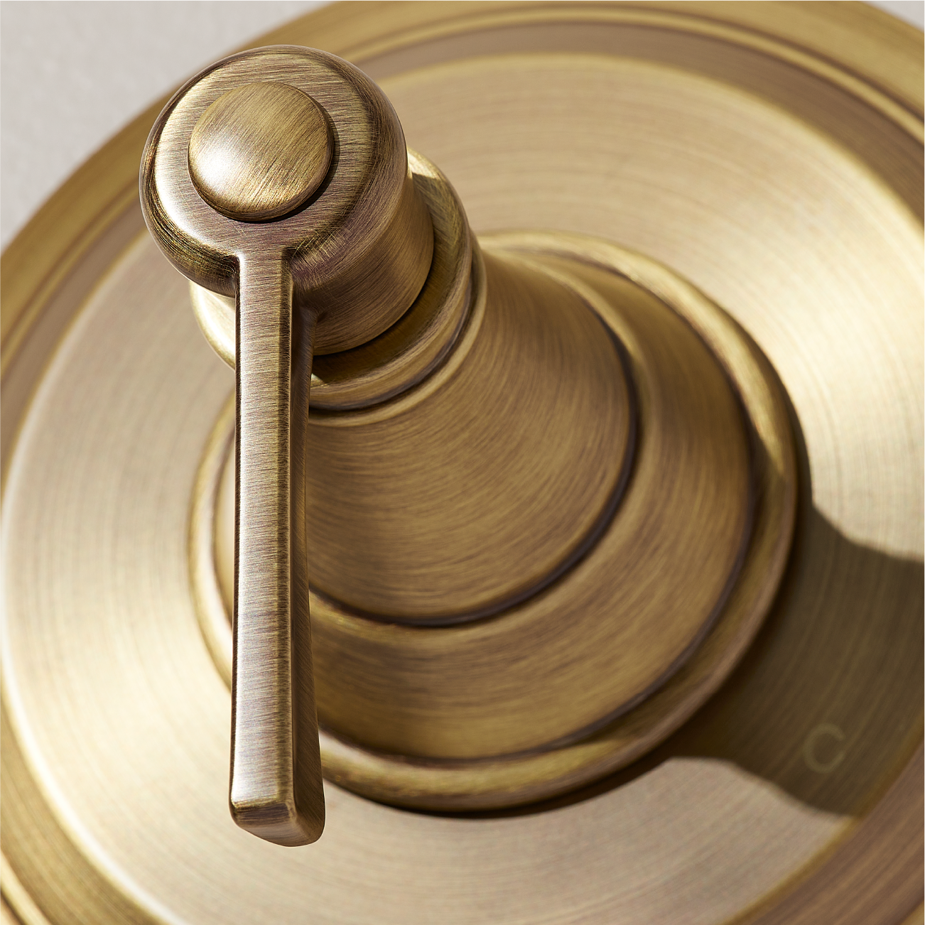 Marceau Pressure Balance Shower Valve - Lever Handle - Aged Brass