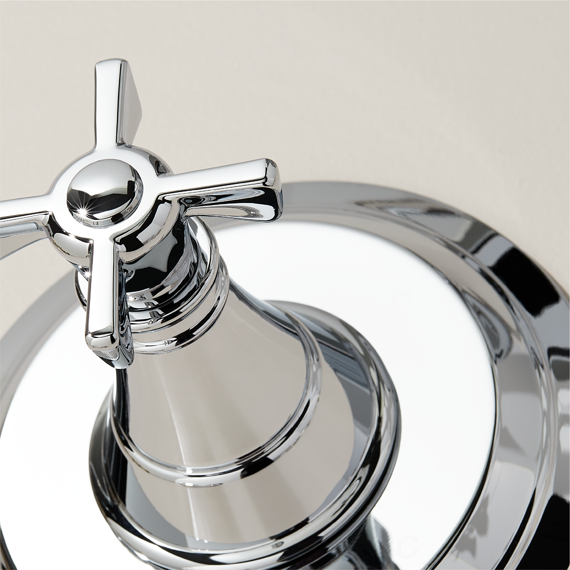 Marceau Shower Valve - Cross Handle - Chrome