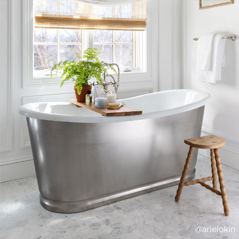66" Henley Cast Iron Double-Ended Pedestal Soaking Tub