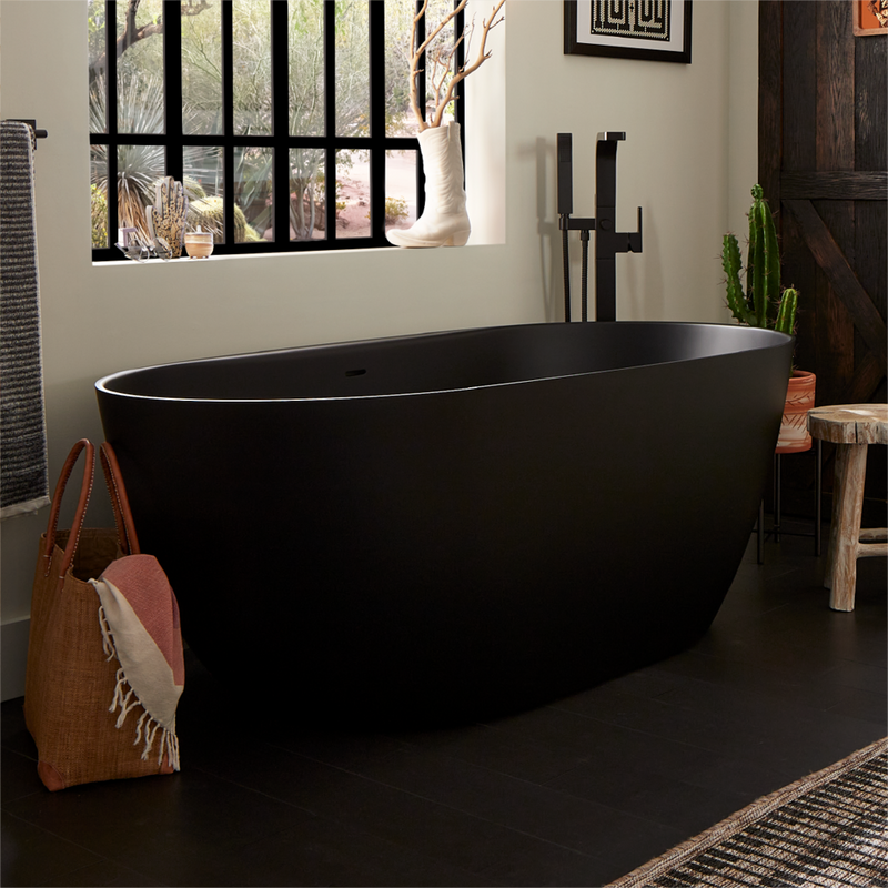 62" Lucina Solid Surface Freestanding Tub
