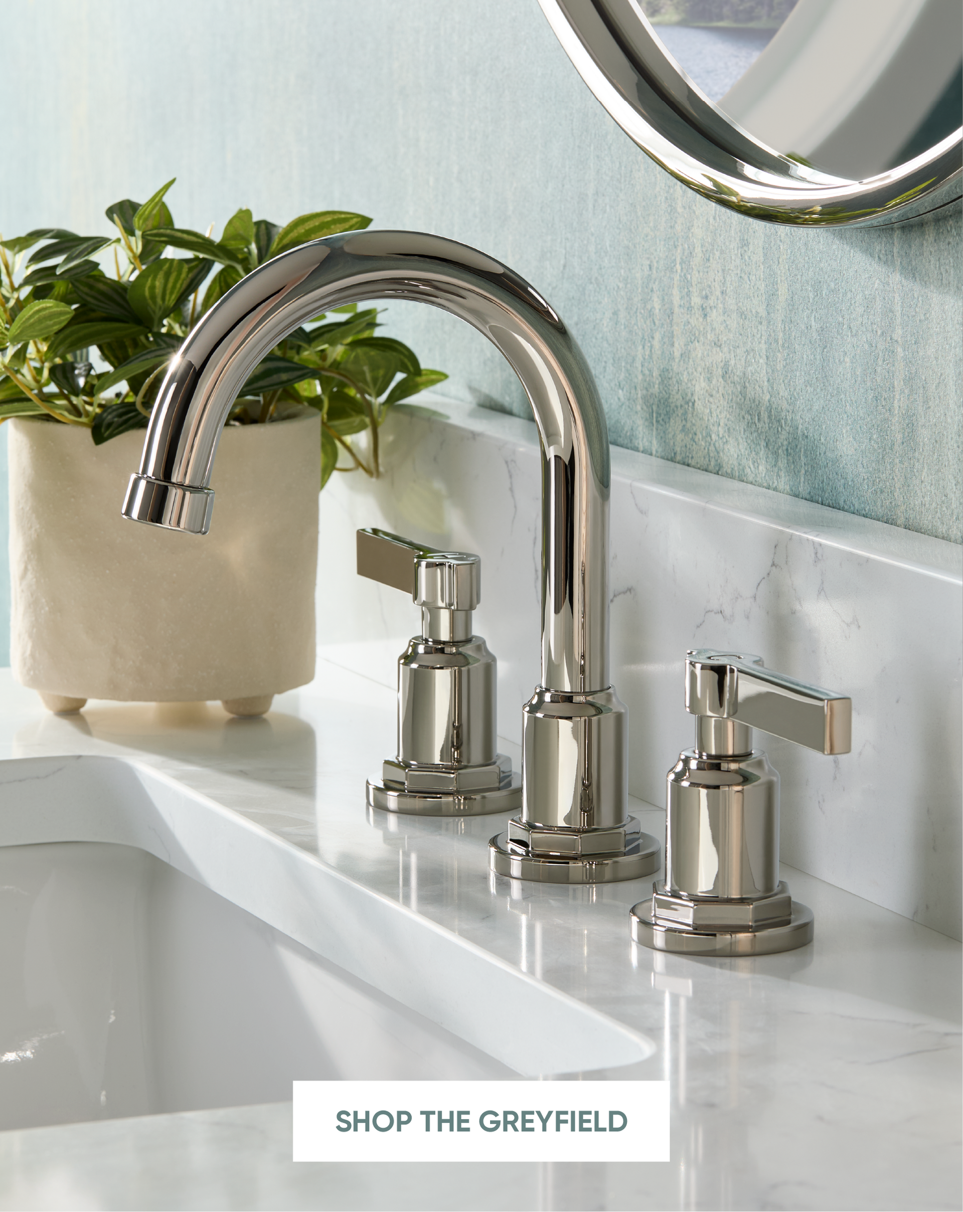 Greyfield Widespread Bathroom Faucet in Chrome