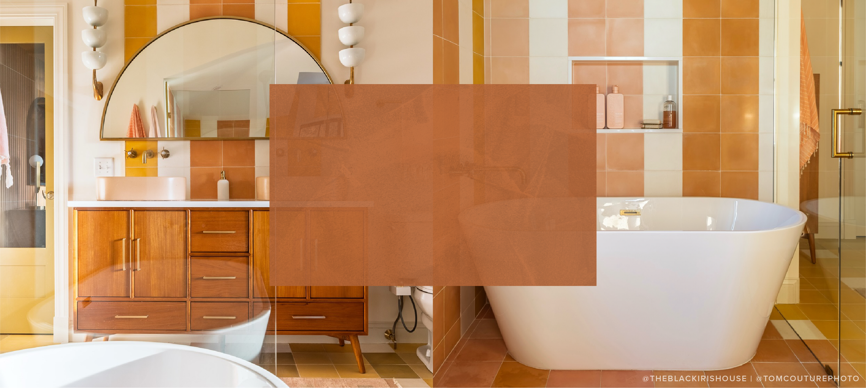 Novak Teak Bathroom Vanity, Danae Freestanding Tub