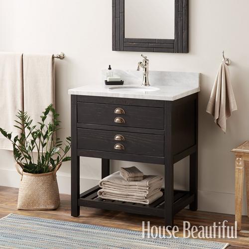 24" Ansel Console Vanity - Rustic Black