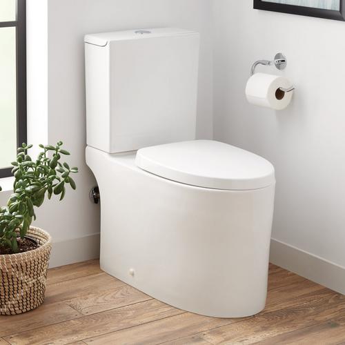 Kerrick Dual-Flush Two-Piece Elongated Skirted Toilet - White