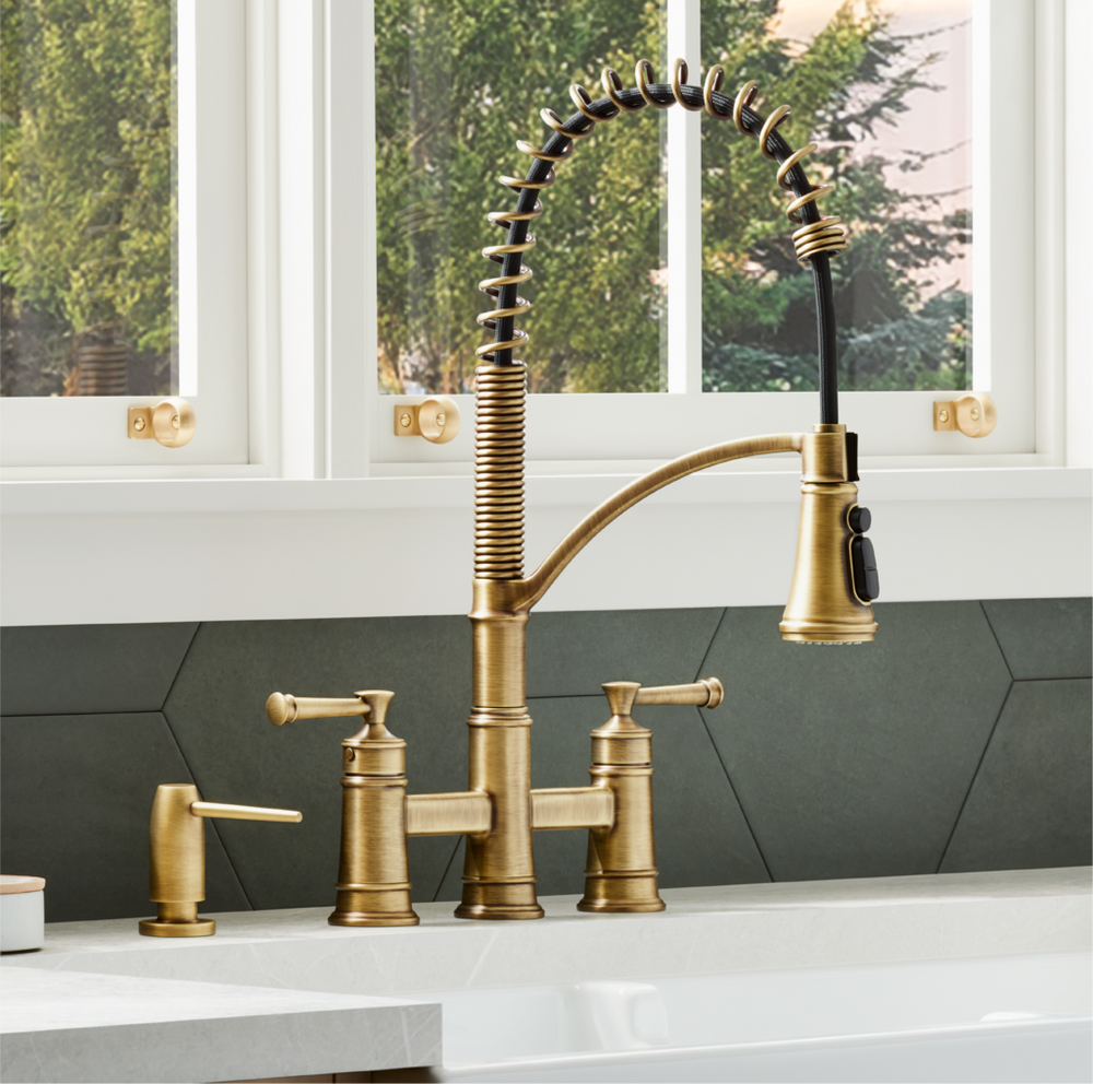 Beasley Bridge Kitchen in Aged Brass