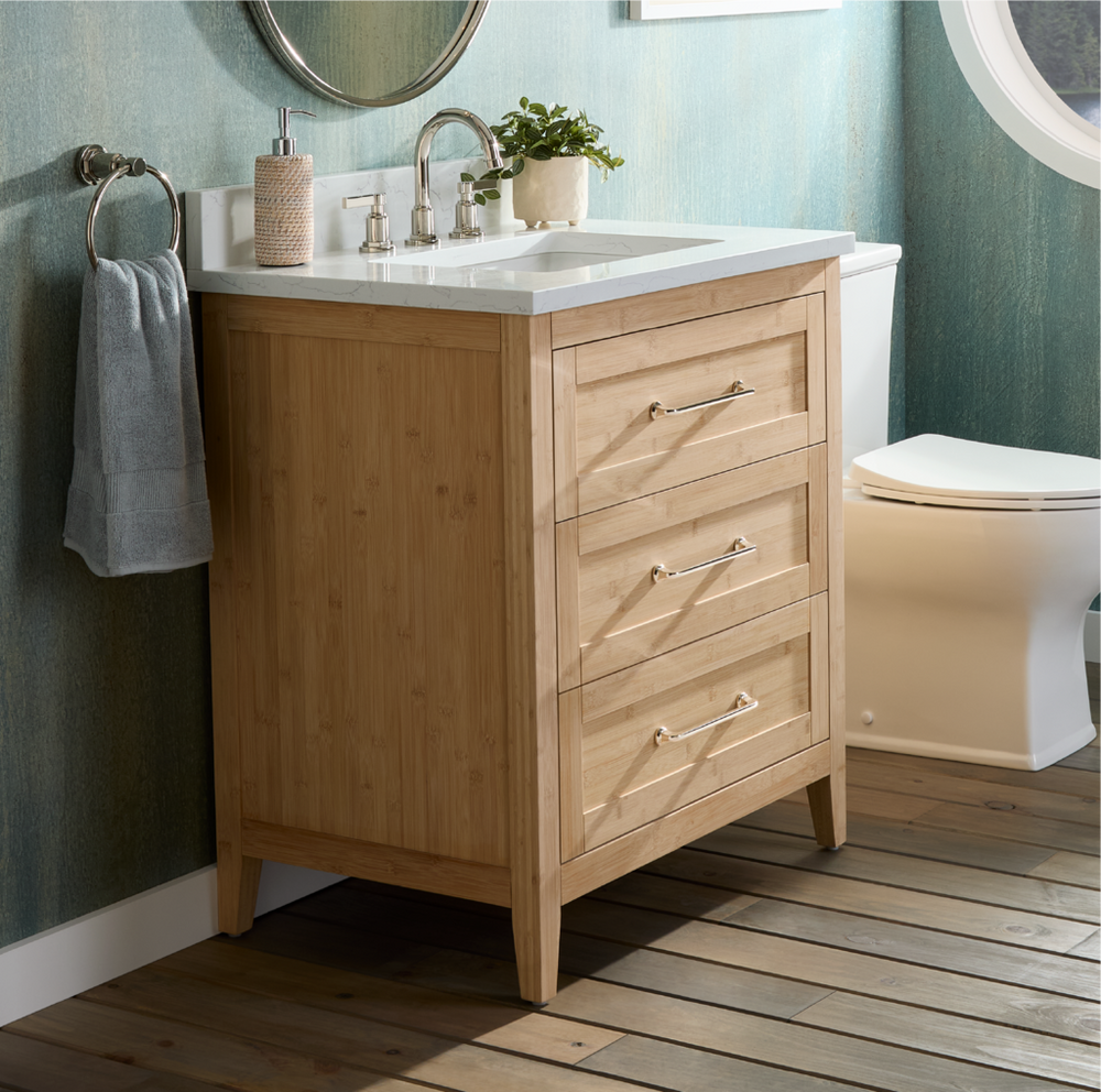 30" Arrietty Vanity - Rect Undermount Sink - Natural Bamboo